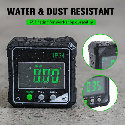 ⚡ 50% OFF! ✨ IP54 Magnetic Digital Angle Finder & Inclinometer with Backlit LCD Screen 📐