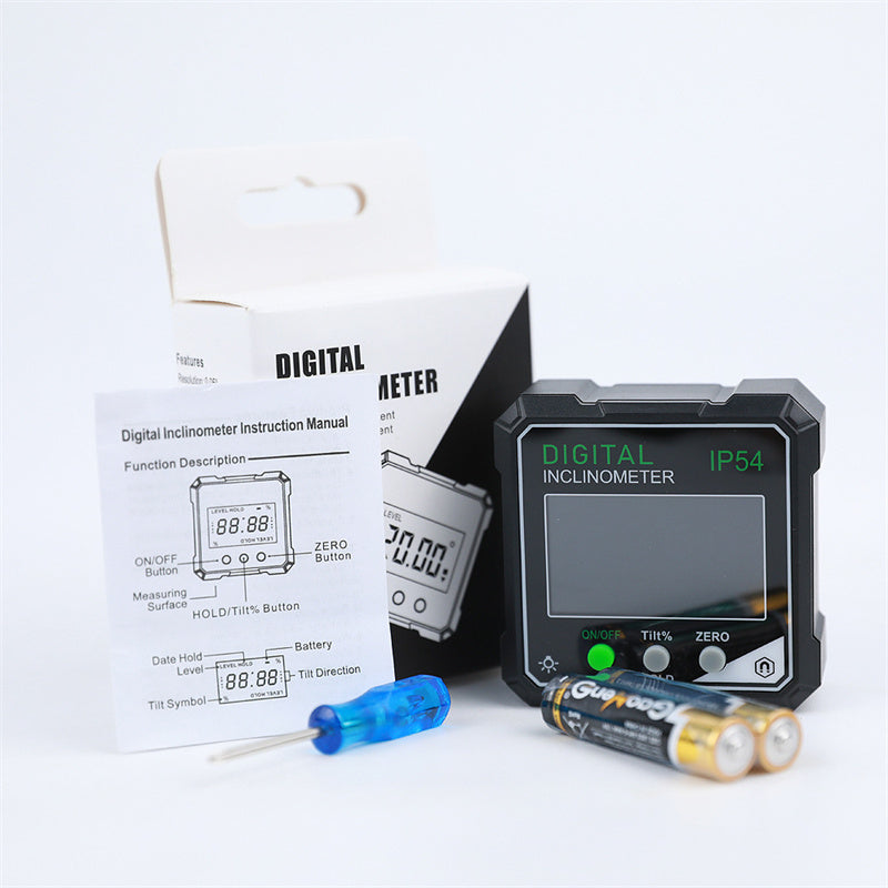 ⚡ 50% OFF! ✨ IP54 Magnetic Digital Angle Finder & Inclinometer with Backlit LCD Screen 📐
