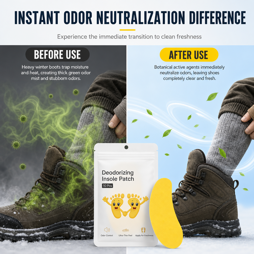 Lemon Scented Shoe Deodorizer Patches Odor Eliminating Stickers for Sneakers and Insoles 10 Pieces