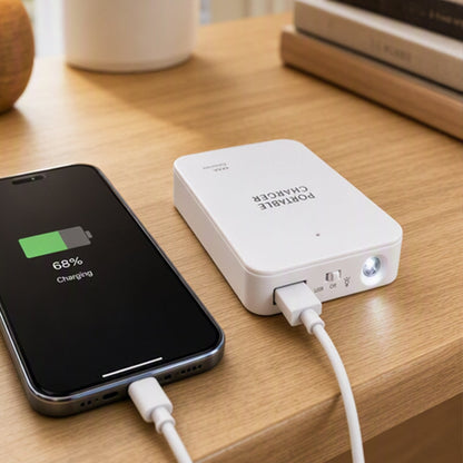 🔋50% OFF NOW! Emergency Backup Portable Power Bank – Universal Fast Charger with LED Flashlight, Matte Finish External Battery Pack for Phone Outdoor Camping Travel