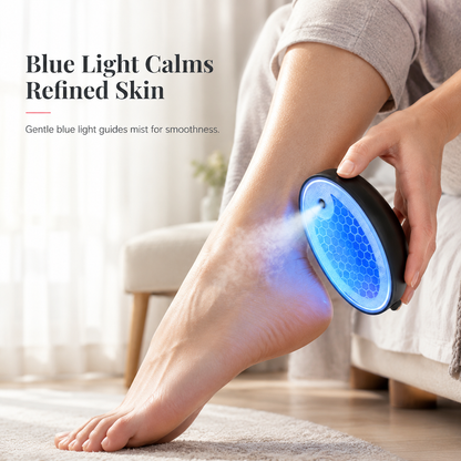 Waterproof Electric Foot Callus Remover with Red and Blue Light Care Microcrystalline Foot Grinder and Spray
