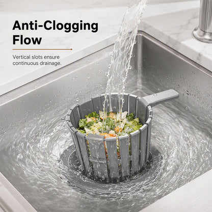 🚰 Gravity-Scrape Kitchen Sink Strainer Basket