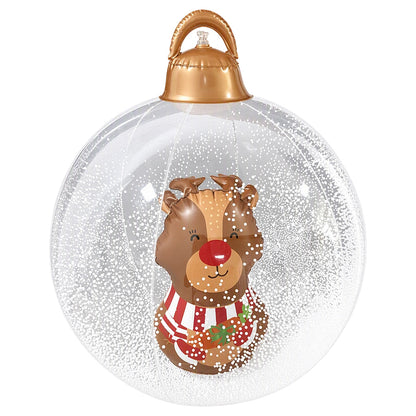 Inflatable Christmas Ball with Colorful LED Lights