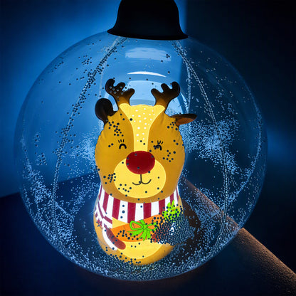 Inflatable Christmas Ball with Colorful LED Lights