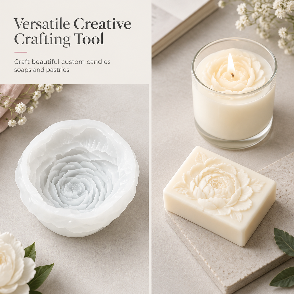 Peony Flower Silicone Mold for Cake