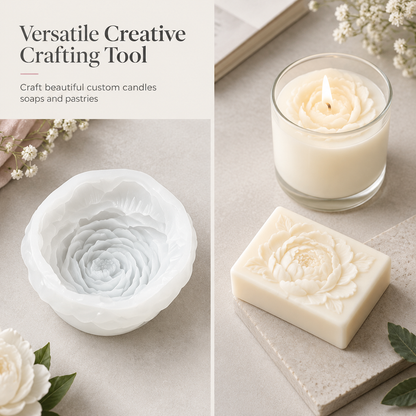 Peony Flower Silicone Mold for Cake