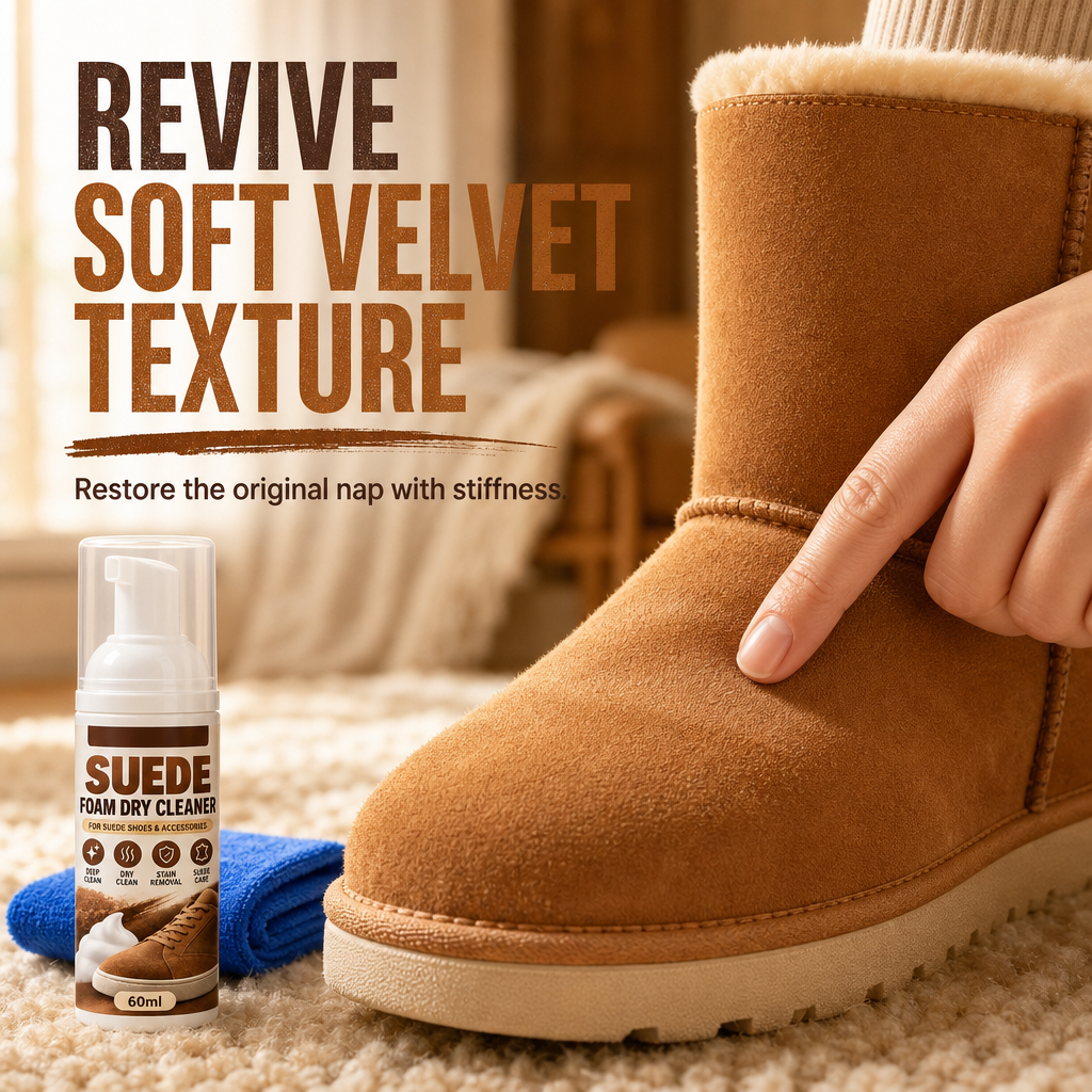 Suede and Nubuck Foam Dry Cleaner with Towel
