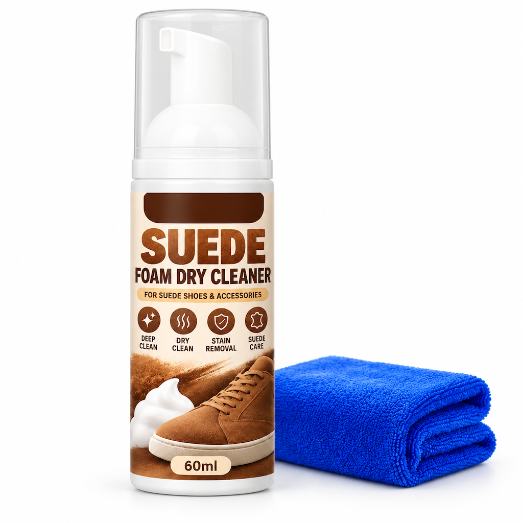 Suede and Nubuck Foam Dry Cleaner with Towel