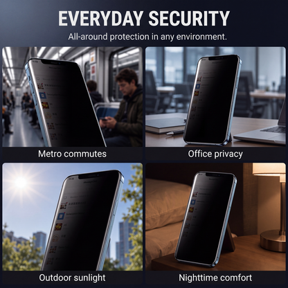 🔥50% OFF!!📢📱 Privacy Tempered Glass Screen Protector – Automatic Dust Removal & Anti-Peep Protection ✨