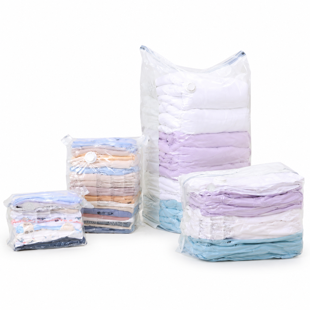 Vacuum Compression Storage Bags for Clothes PA and PE Space Saving Sealed Bags for Travel and Home Storage