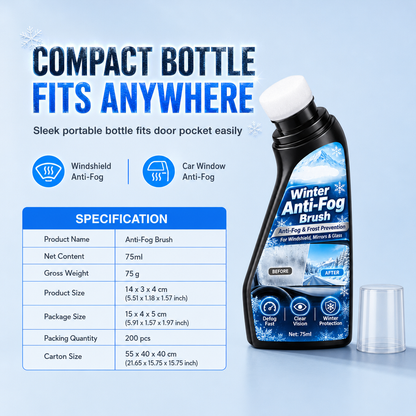 Car Glass Anti Fog and Anti Freeze Paste Winter Defogging and Anti Condensation Cream for Windshield and Rearview Mirror