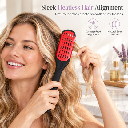 Smooth Frizz Without Heat Instantly! V-Shaped Hair Straightening Comb