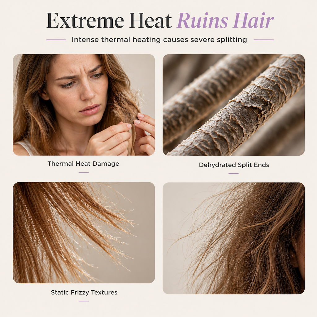 Smooth Frizz Without Heat Instantly! V-Shaped Hair Straightening Comb