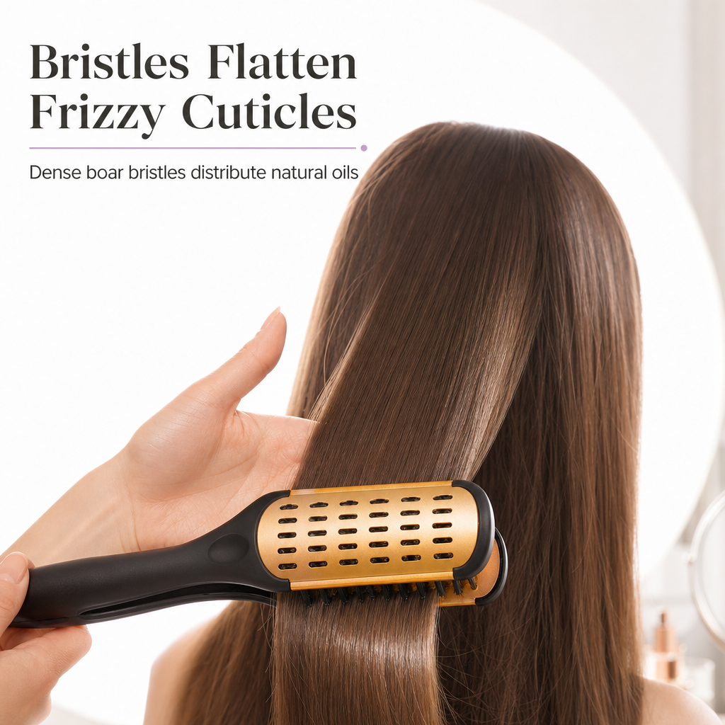 Smooth Frizz Without Heat Instantly! V-Shaped Hair Straightening Comb