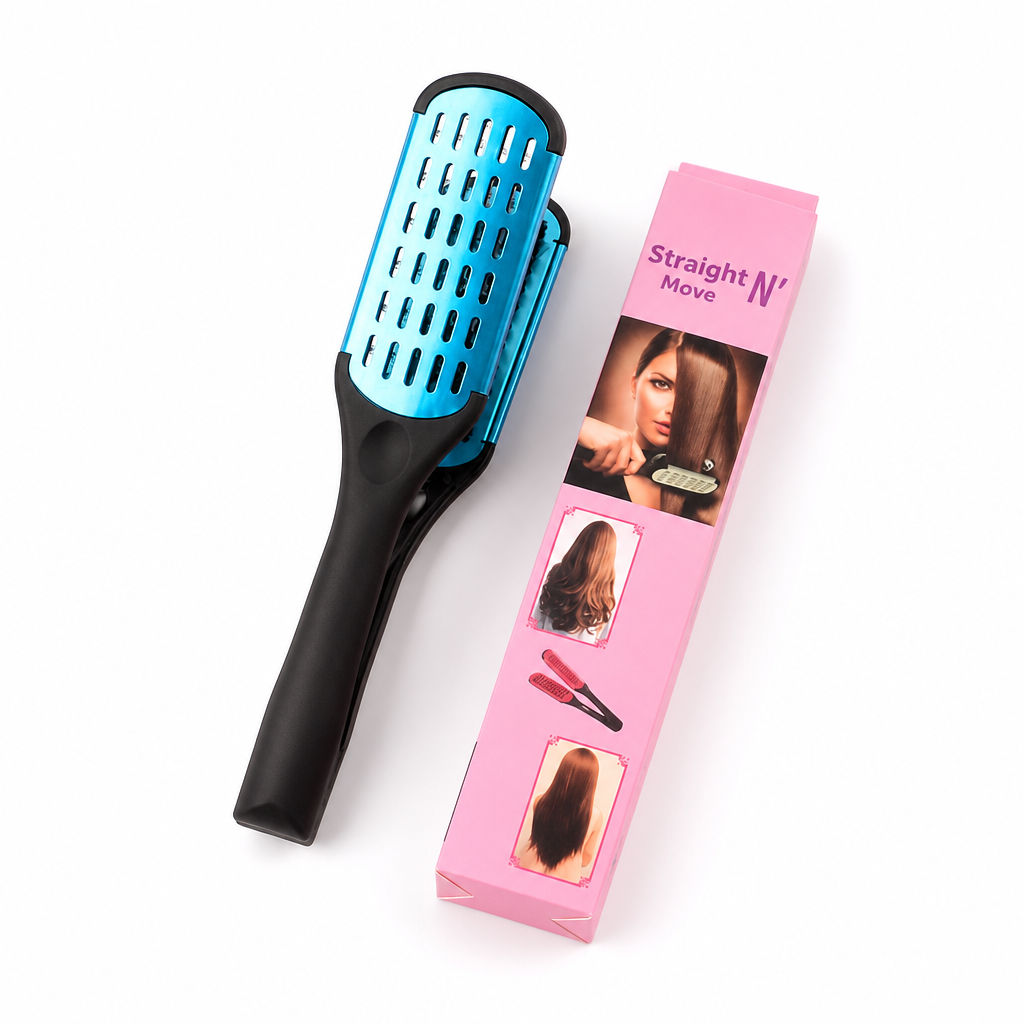 Smooth Frizz Without Heat Instantly! V-Shaped Hair Straightening Comb