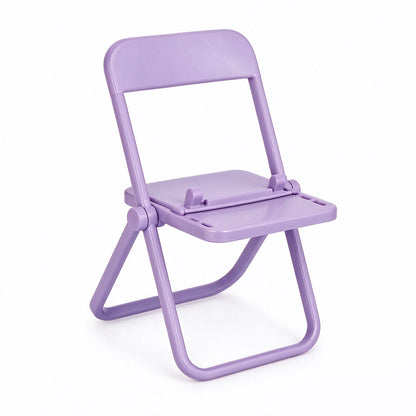 Cute Chair Shaped Cell Phone Stand Creative Desktop Holder and Decorative Ornament for Dormitory