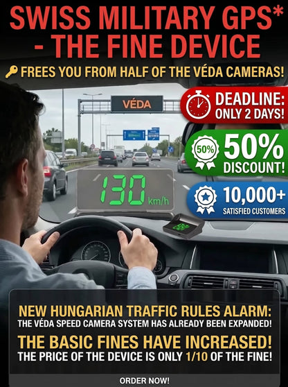 HUD Vehicle GPS Digital Speedometer