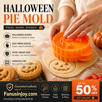 🎃Halloween Special Offer！🔥You Must Have This Pastry Mold！🍰Halloween Handheld Pie Press Mold