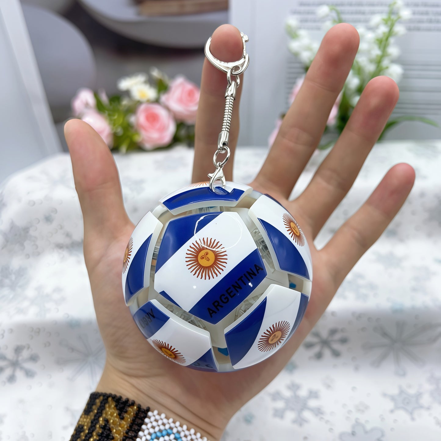 Mini Football Fidget Keychain Stress Relief Toy