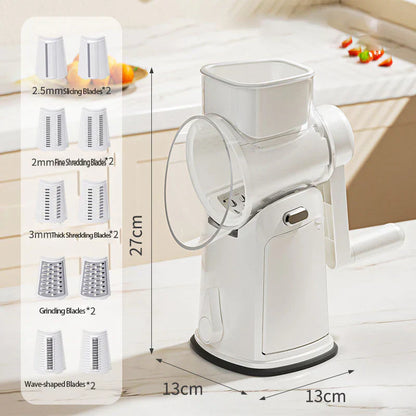 Multifunctional Hand-Crank Drum Vegetable Slicer